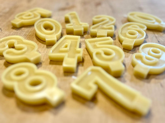 Just Honest - Numbered Beeswax Birthday Candles: #0 Just Honest