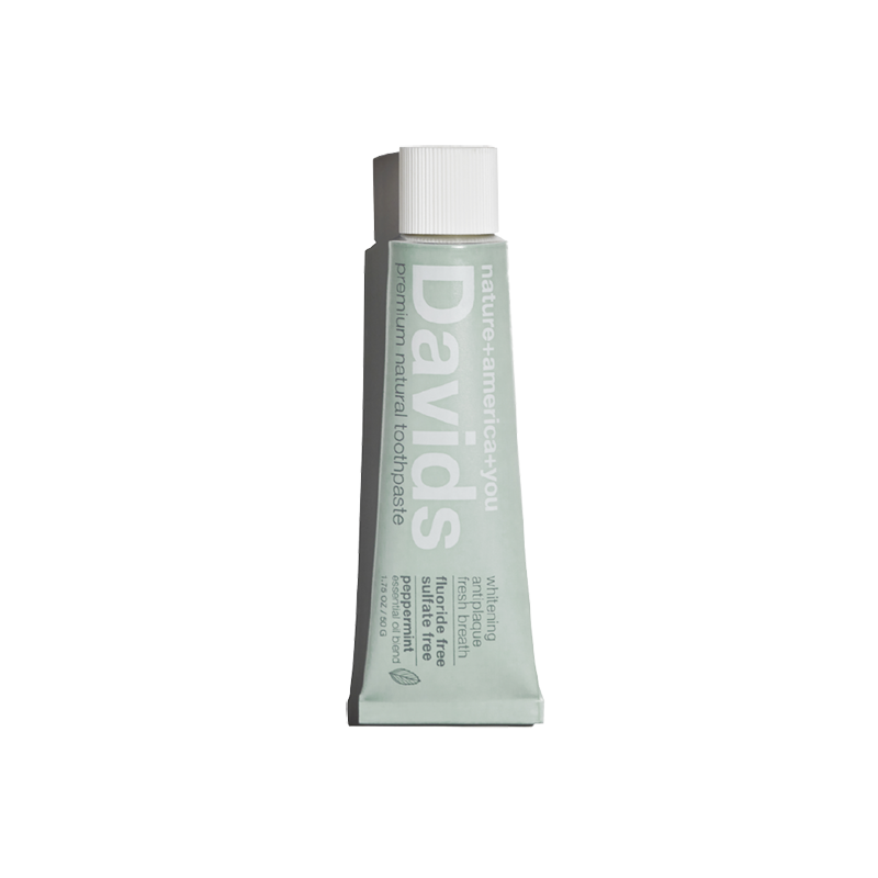 Davids Natural Toothpaste - Davids travel size premium toothpaste  /  peppermint Davids Natural Toothpaste