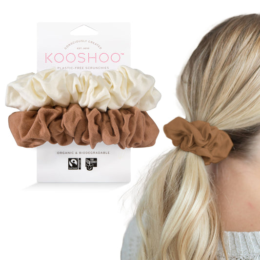 KOOSHOO - Plastic-free Scrunchies - Cappuccino KOOSHOO
