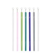 Simply Straws - PEGGABLE: (12) Straight Wide 8" Glass Straws + Brushes Simply Straws