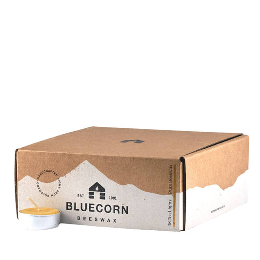 Bluecorn Beeswax - Pure Beeswax Tea Light Candles Bluecorn Beeswax