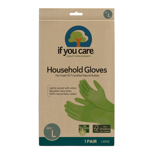 If You Care - Fsc Certified Fair Trade Latex Household Gloves Large If You Care