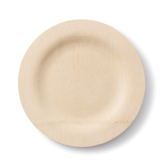 bambu® - Veneerware® Round Bamboo Plates, Bulk Case of 100 bambu®