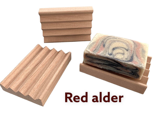 Howells Wood Products - 30 ct natural wood soap dish for a single bar of soap: Red alder Howells Wood Products