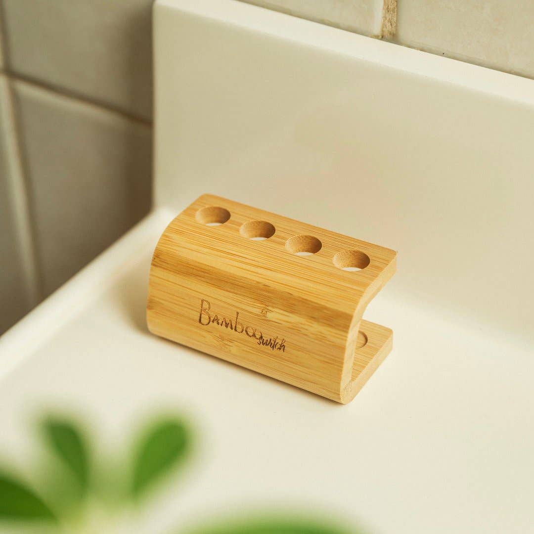 Bamboo Toothbrush Stand - 4 Tier Bamboo Switch