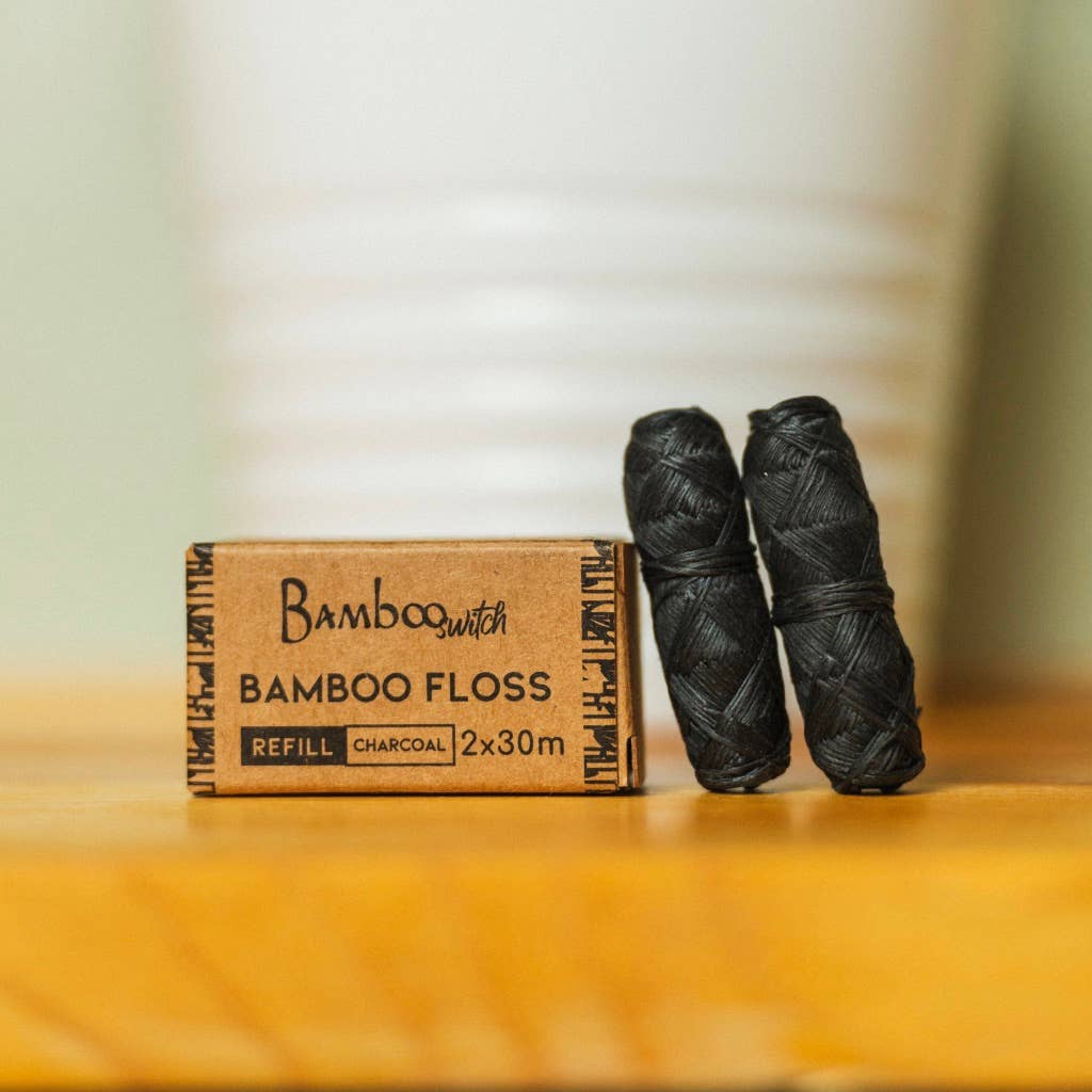 Bamboo Floss Refill 2 Pack - Charcoal Bamboo Switch