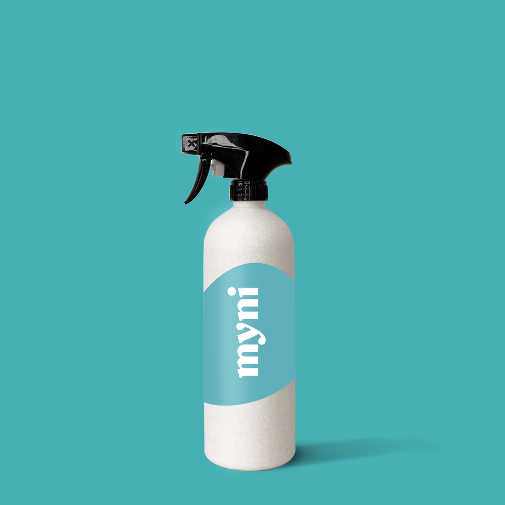 750ml wheat straw spray bottle teal + 1 Bathroom Cleaner Myni